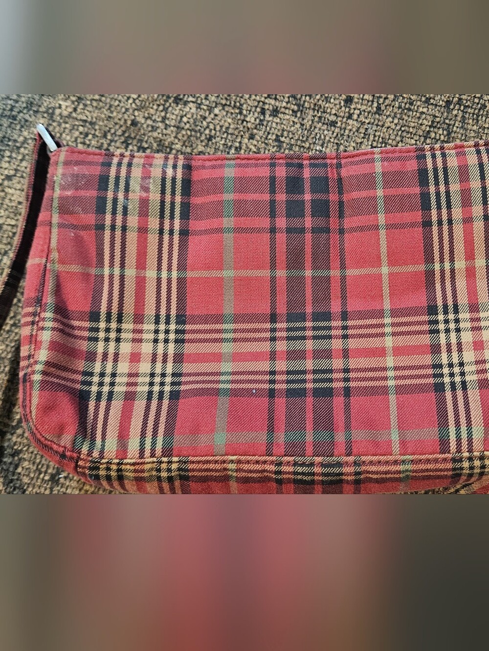 Vintage Ralph Lauren Red Tartan Plaid Purse - Picture 2 of 10